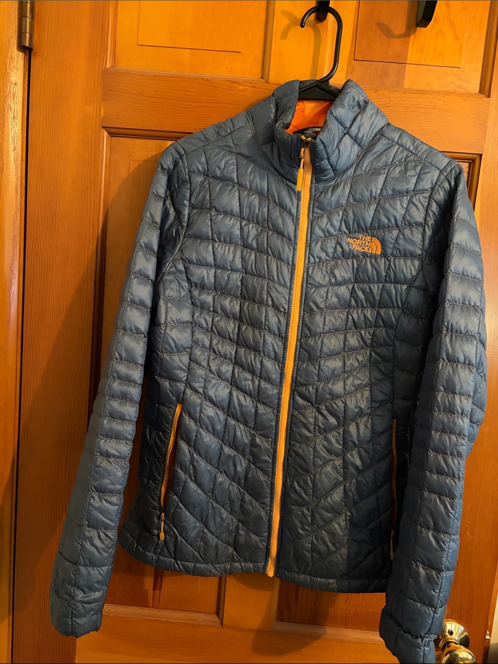 The North Face Women's Quilted Puffer Jacket in Slate Blue